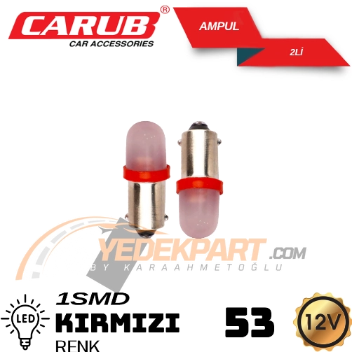 CARUB Ampul 12V Led 53 Park Kırmızı